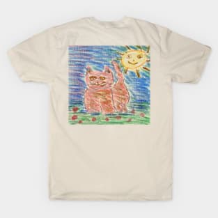 Peach cat T-Shirt